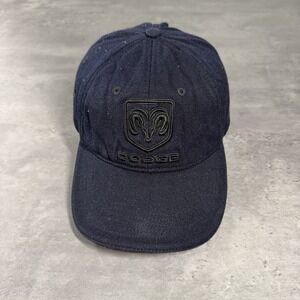 Vintage Dodge Hat Navy Blue Black Adjustable Strap 90s‎ Y2K  F1 Racing Car